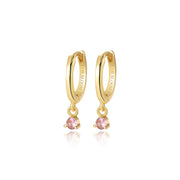 Elsa Pink Mini Bling Hoop Earrings