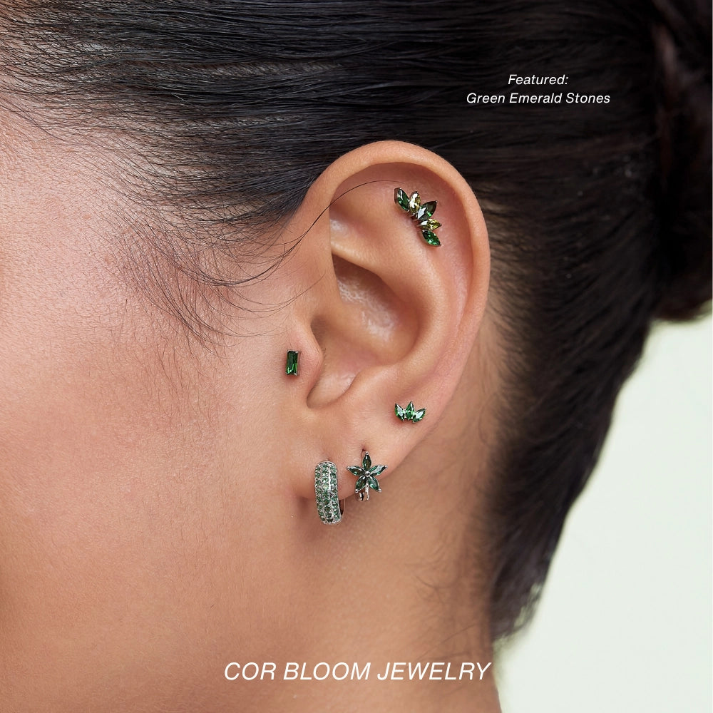 Lysander Pave Diamond Hoop Earrings