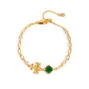 Evergreen Iris Charm Bracelet