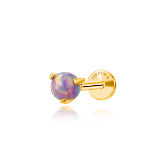 Titanium Violet Flame Opal Piercing Stud