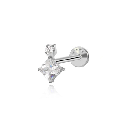 Titanium Aether Crystal Flat Back Stud