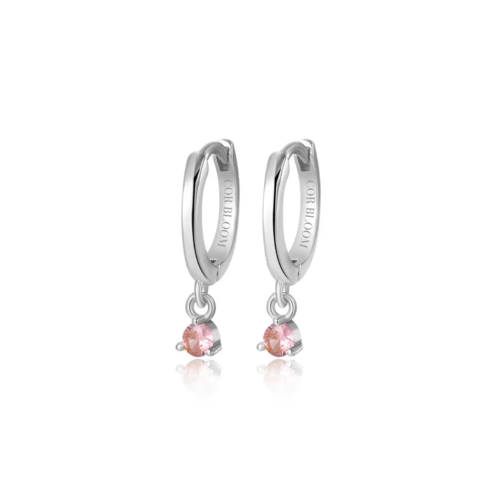 Elsa Pink Mini Bling Hoop Earrings