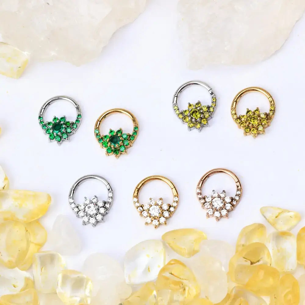 Emery Diamond Sunflower Clicker