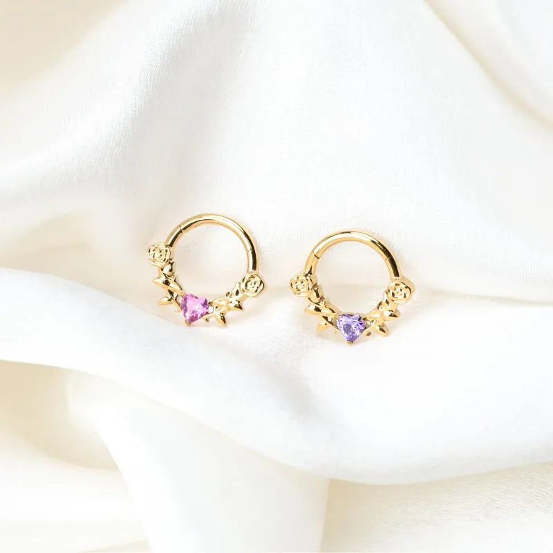 Titanium Artemis Thorned Rose Clicker - Amethyst Dream