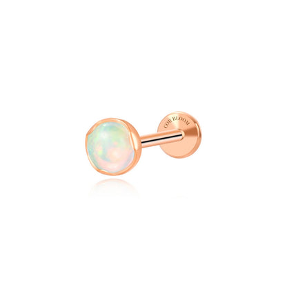 Titanium Mesmerizing Aurora Opal Piercing Stud