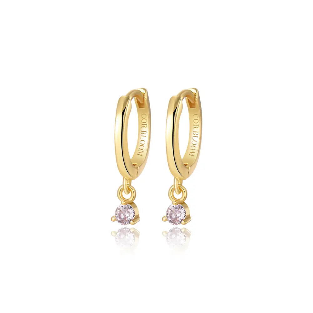 Elsa Light Amethyst Mini Bling Hoop Earrings