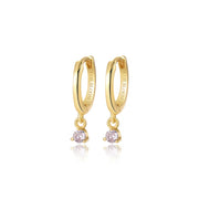 Elsa Light Amethyst Mini Bling Hoop Earrings