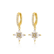 Lydia Crystal Starflower Drop Earrings