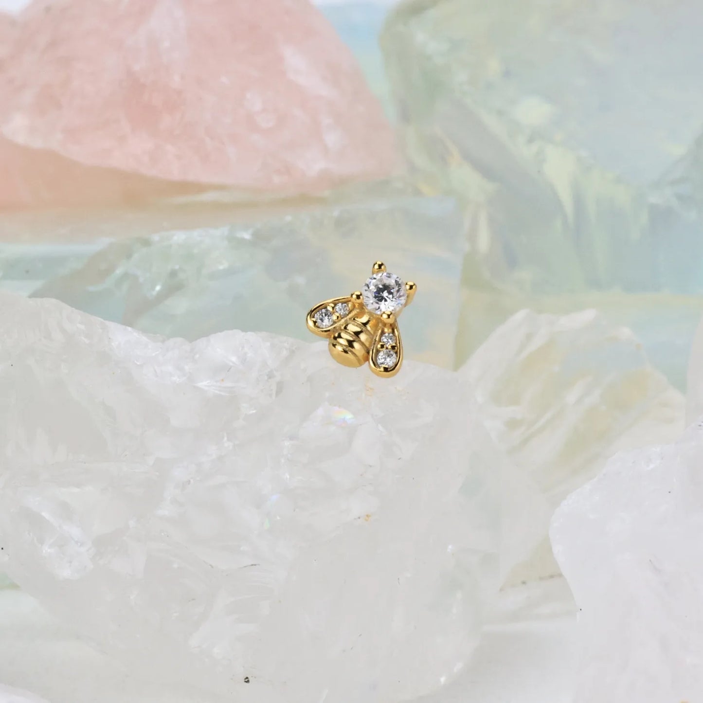 Crystal Bee Stud Earring