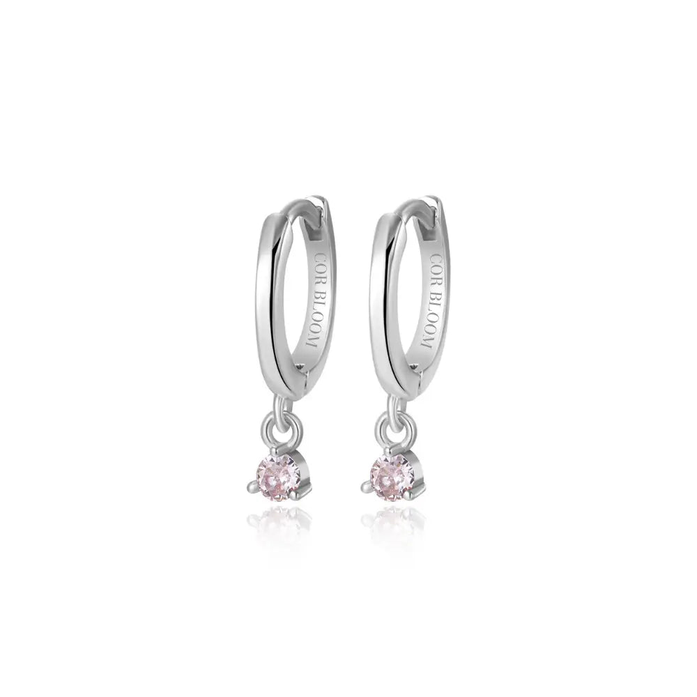 Elsa Light Amethyst Mini Bling Hoop Earrings