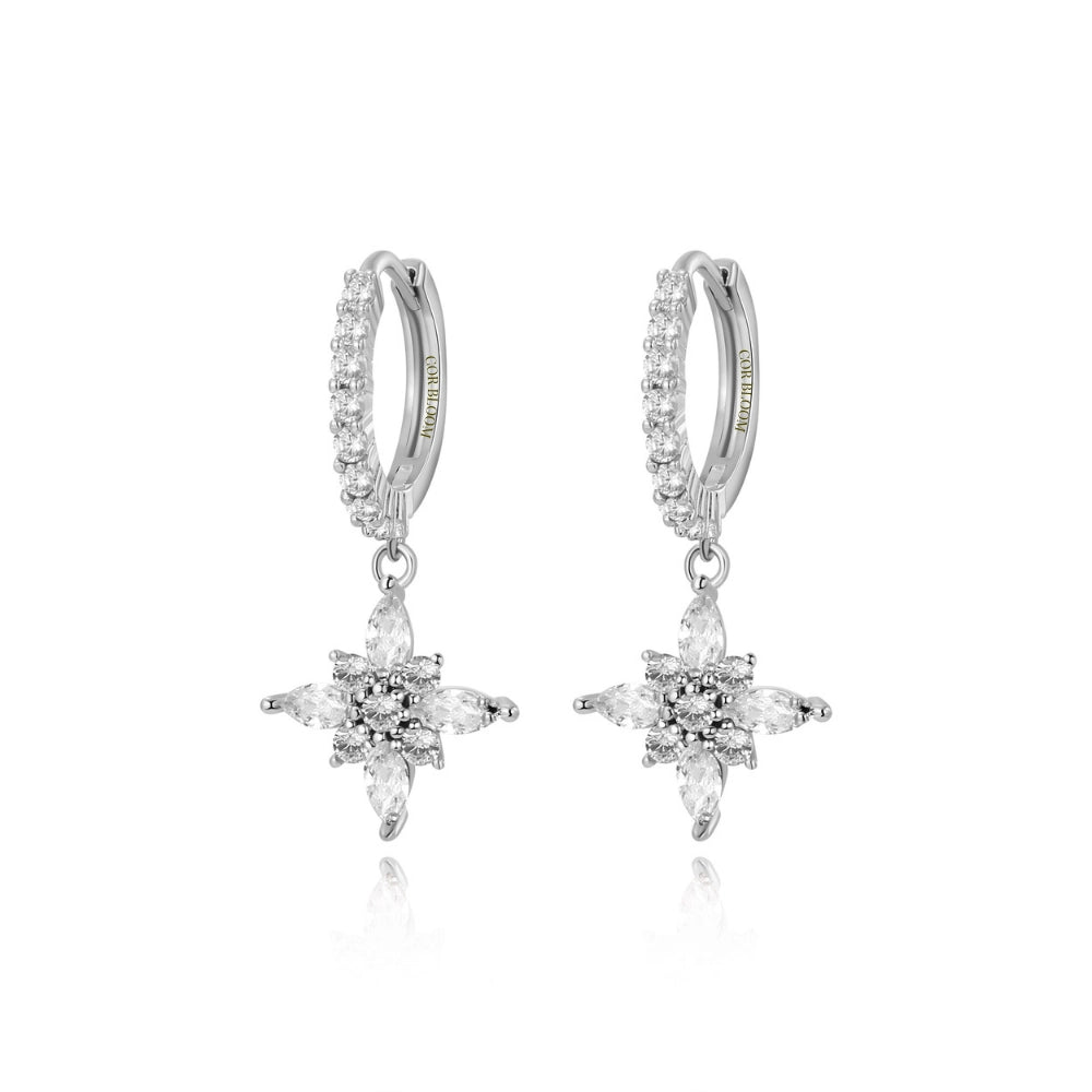 Lydia Crystal Starflower Drop Earrings