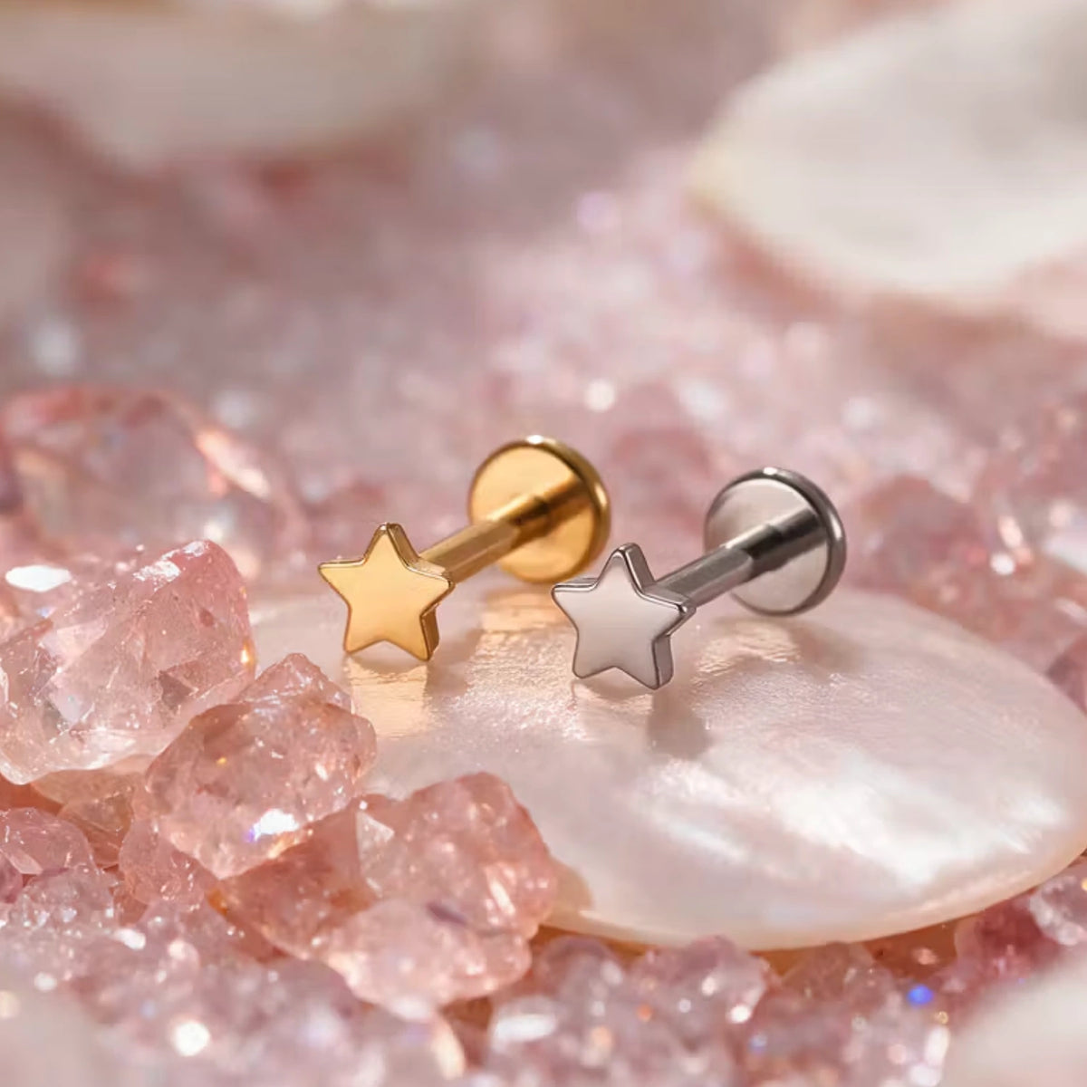 Titanium Martina Mini Star Flat Back Stud