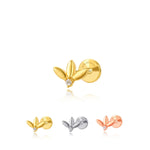Titanium Solid Trio Marquise Petal Flat Back Stud