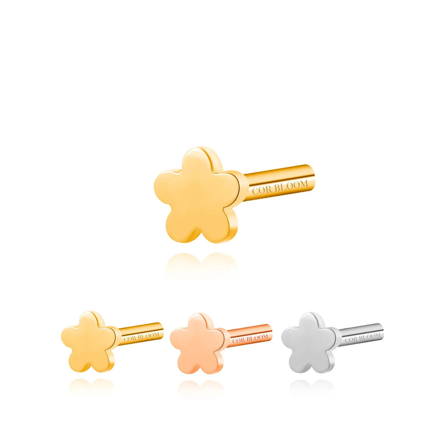 Solid Titanium - Flower Shape - Back Post