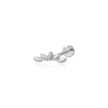 Five-Petal Curve Flat Back Piercing Stud