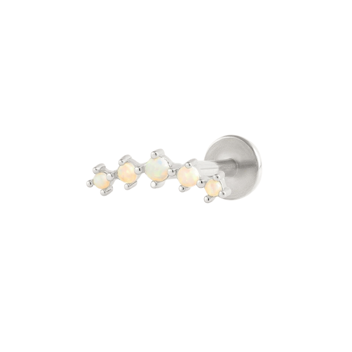 Kasfree Sterling Silver Flat Back Stud Earrings 16G Opal Flat Piercing  Earrings Internally Threaded Earrings Flat Back Earrings for Women, Cubic  Zirconia Opal, Opal : : Clothing, Shoes & Accessories