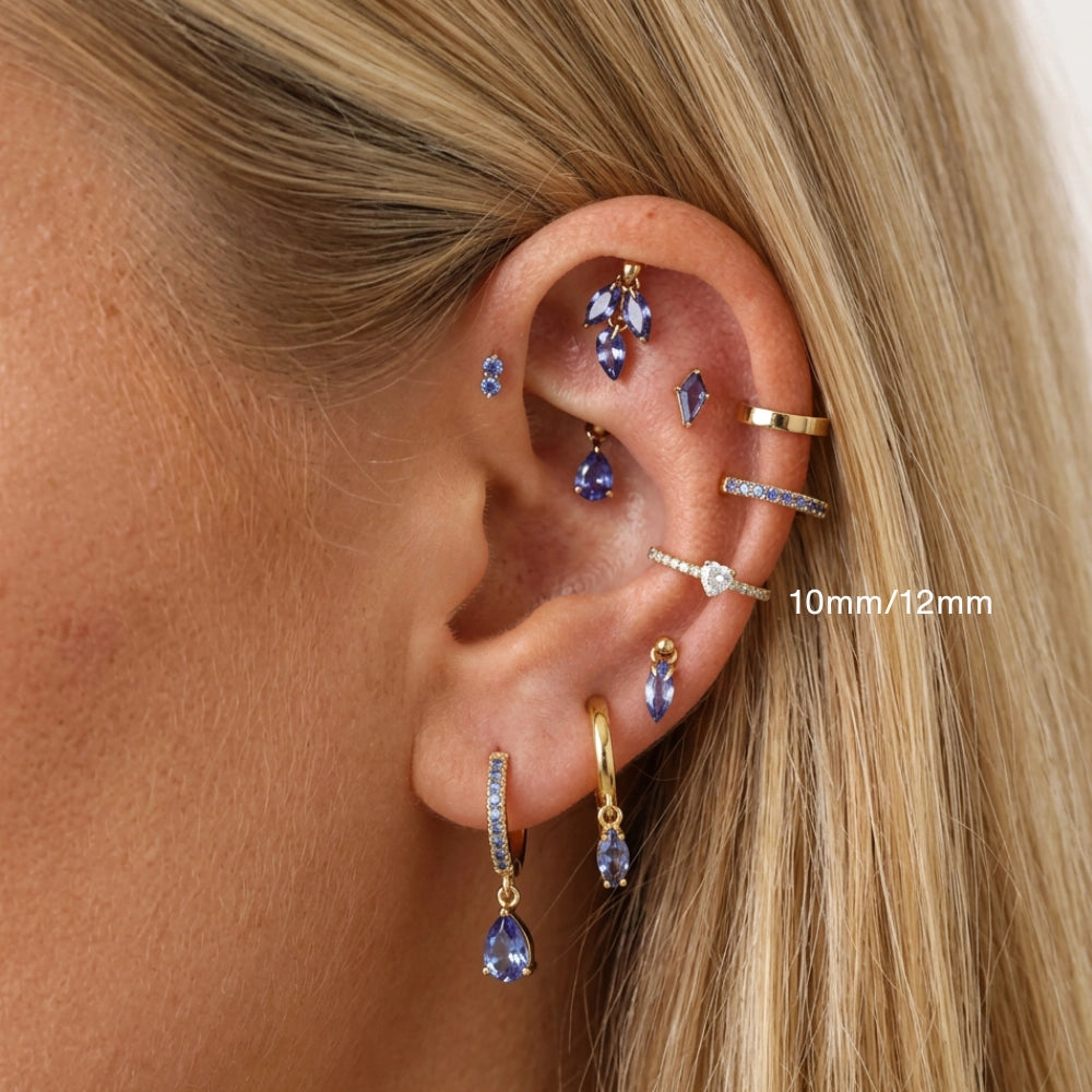 Titanium Xanthia Diamond Heart Clicker | Conch Hoop