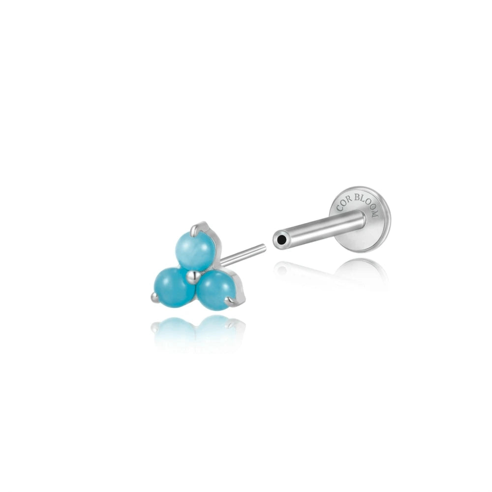 Titanium Athina Mini-Dreiecksstecker – blauer Achat