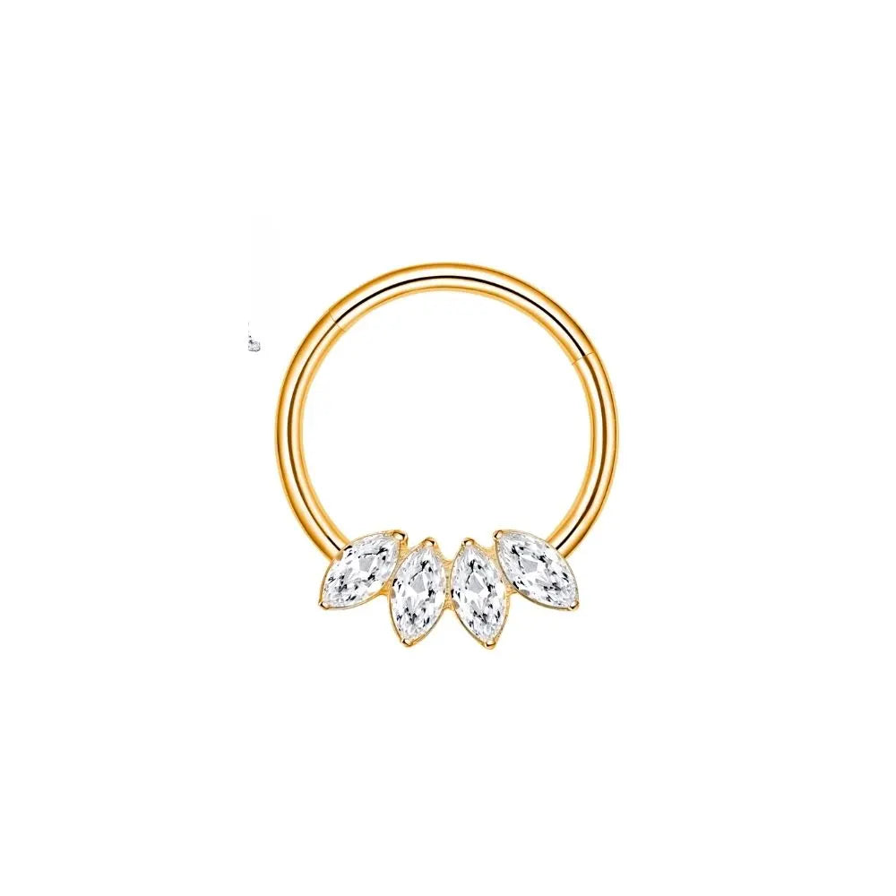 Titanium Raina Marquise 4-Petal Clicker