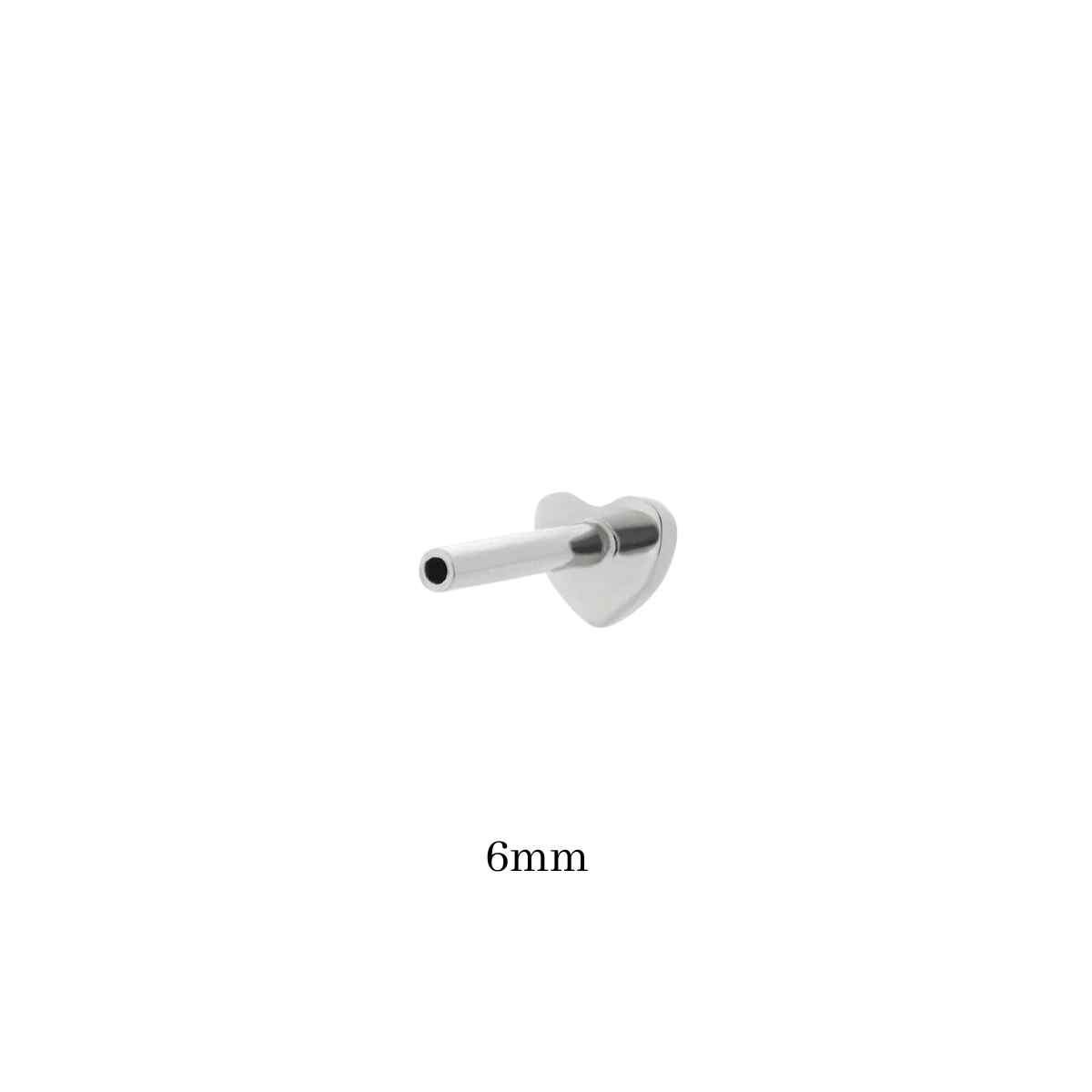 16g/18g Internally Threaded Heart Flatback Post