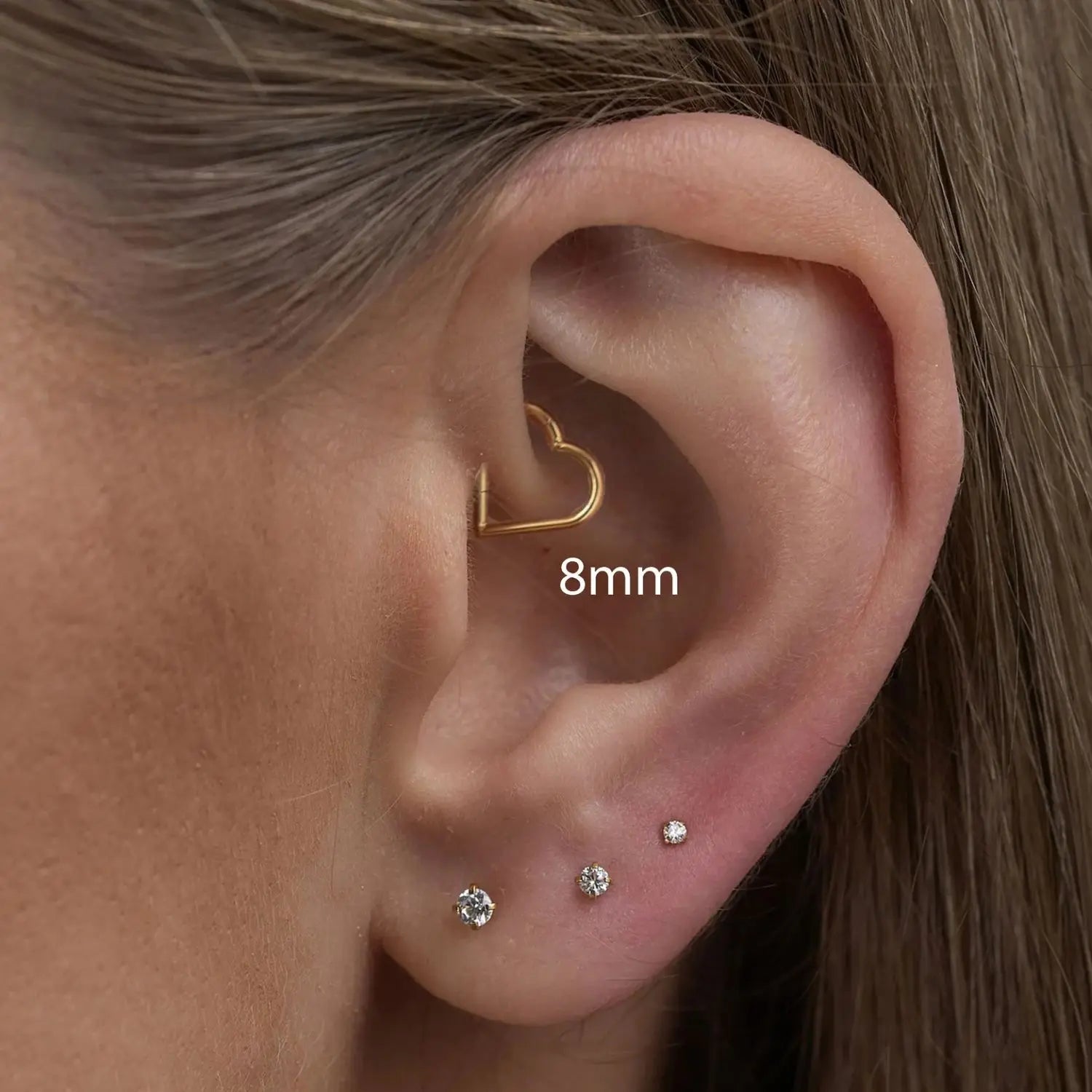 Titanium Heart Daith Hoop | Septum Clicker