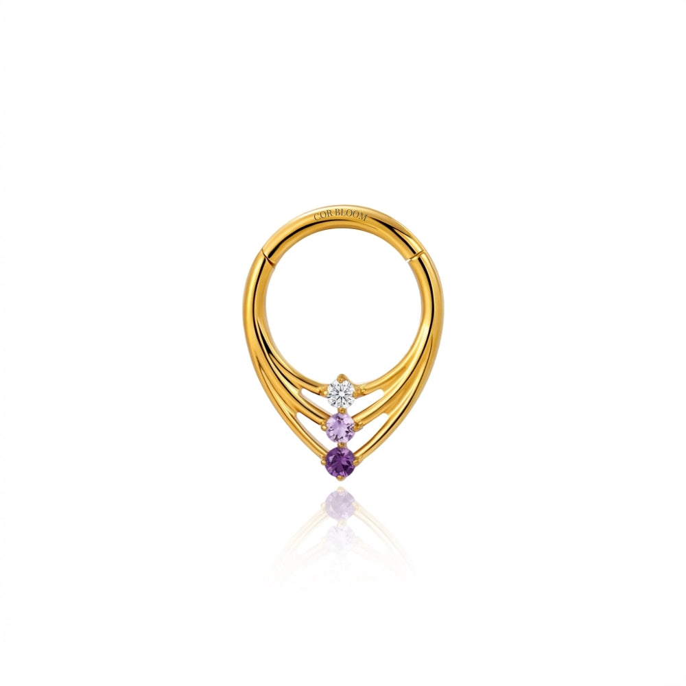 Titanium Thales Trinity Blade Clicker - Gradient Amethyst