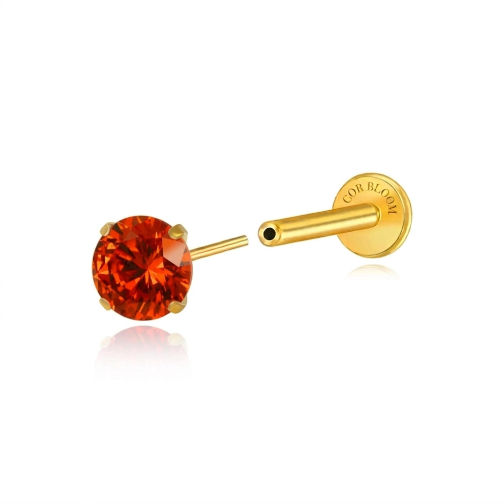 Titanium Multisize Orange Red Stud (Push Pin)