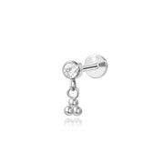 Titanium Dangling Trio Ball Piercing Stud