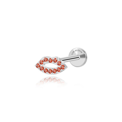 Titanium Rouge Diamond Lip Flat Back Stud