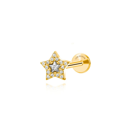 Titanium Cor Bloom Star Piercing Stud