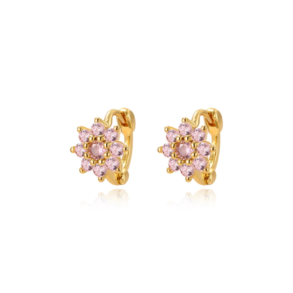 Lysander Dainty Sunflower Huggies - Pinky