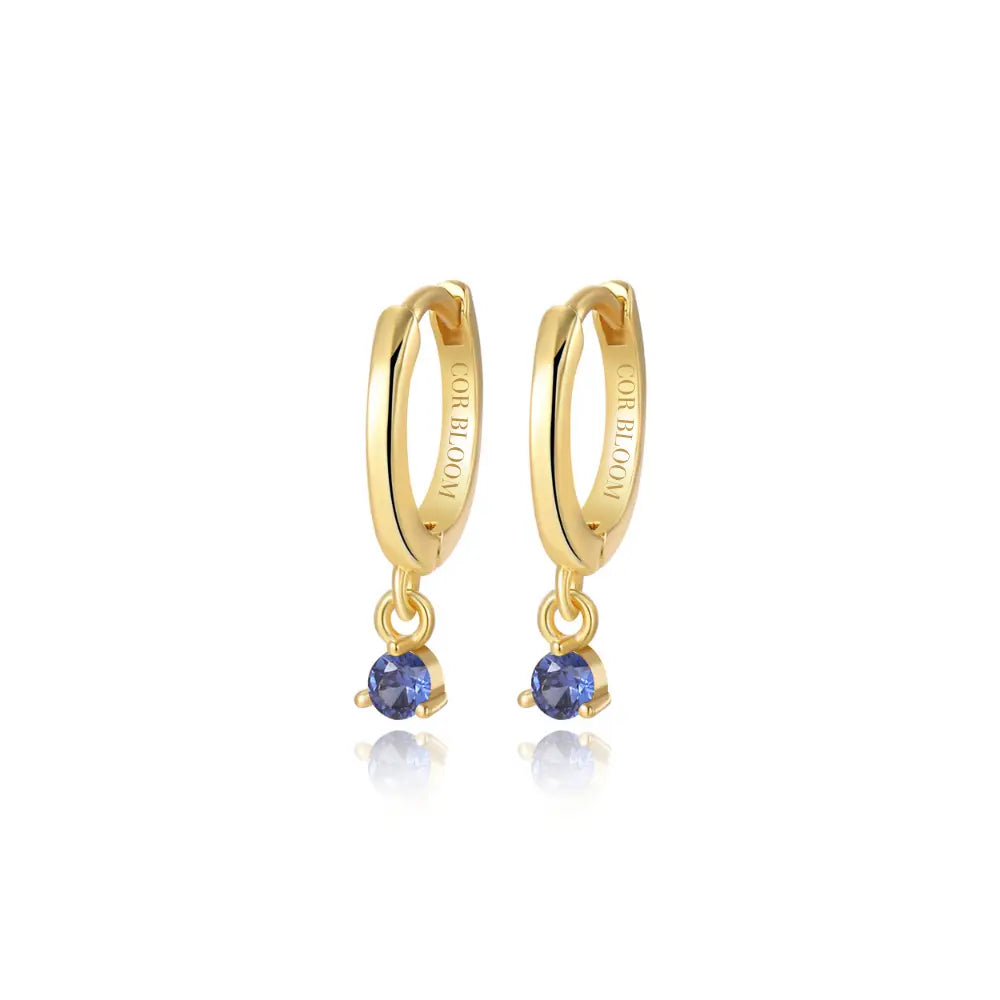 Elsa Tanzanite Mini Bling Hoop Earrings