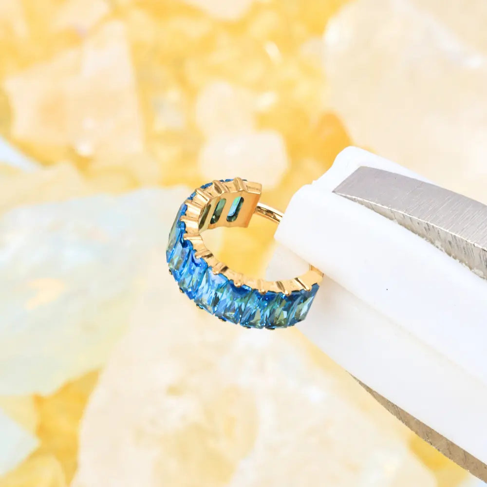 Titanium Aquamarine Sugar Clicker | Conch Hoop