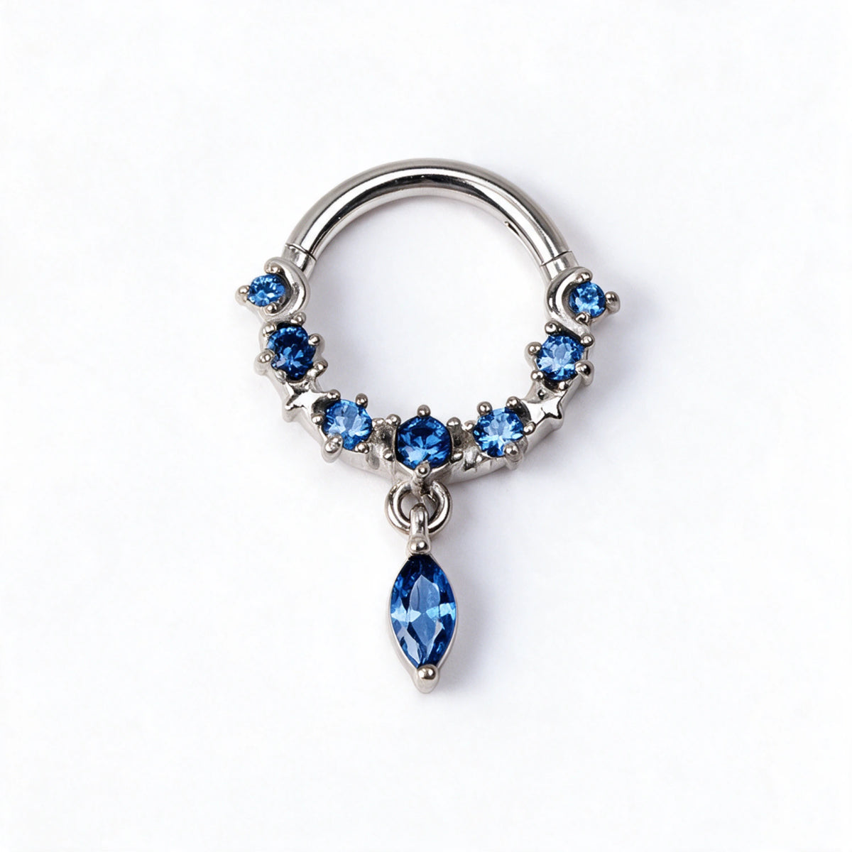 Millie Blue Sapphire Dangling Marquise Clicker