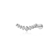 Titanium 9 Stone Climbing Cartilage Piercing Stud