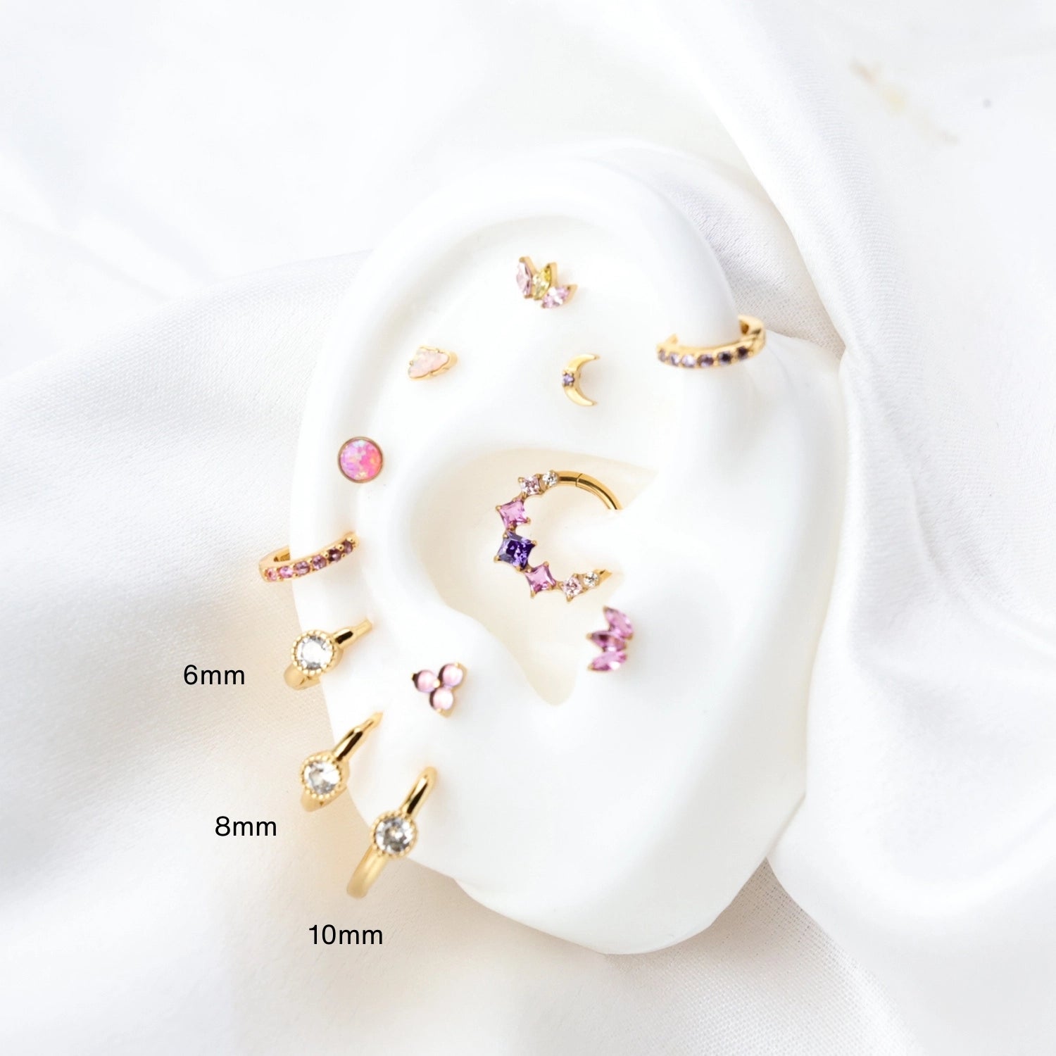 Lyanna Solitaire Hoop Earrings