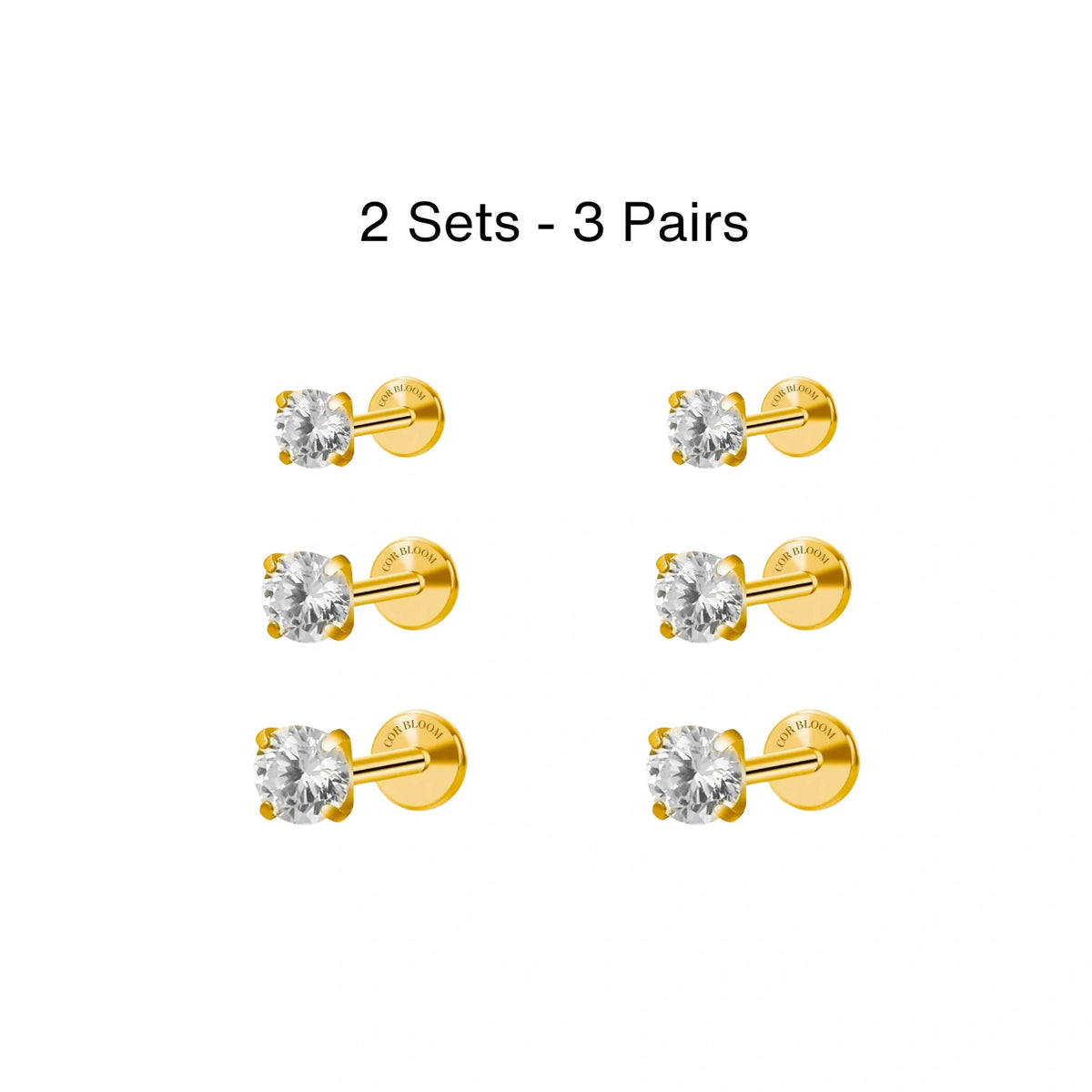 Titanium Criostal White CZ Set