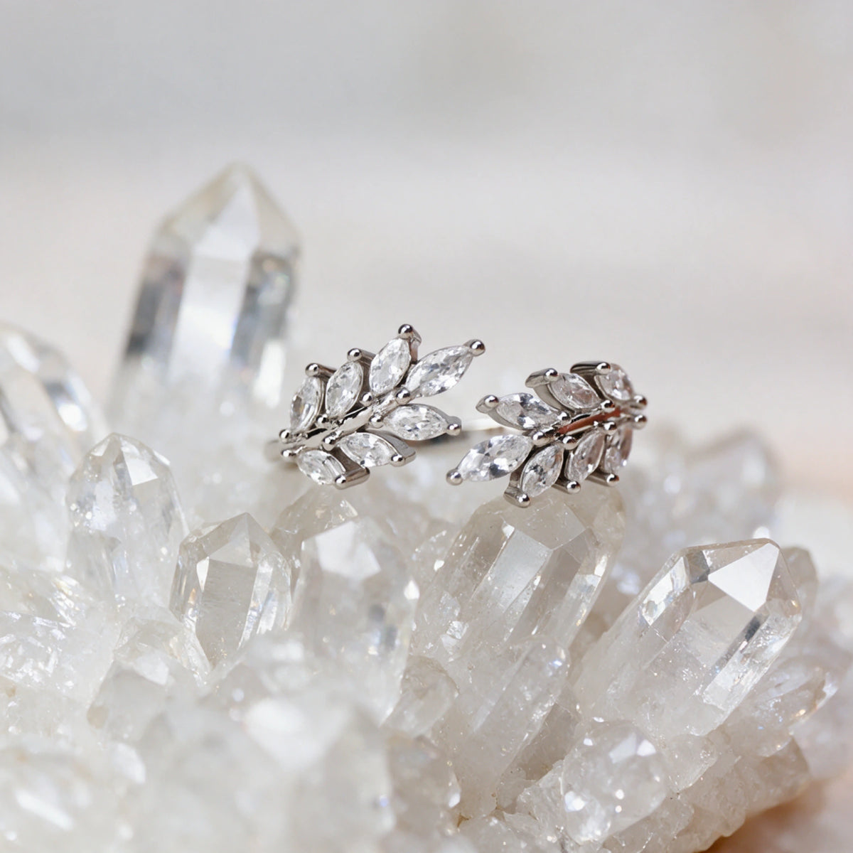 Diamond Blooming Leaf Ring