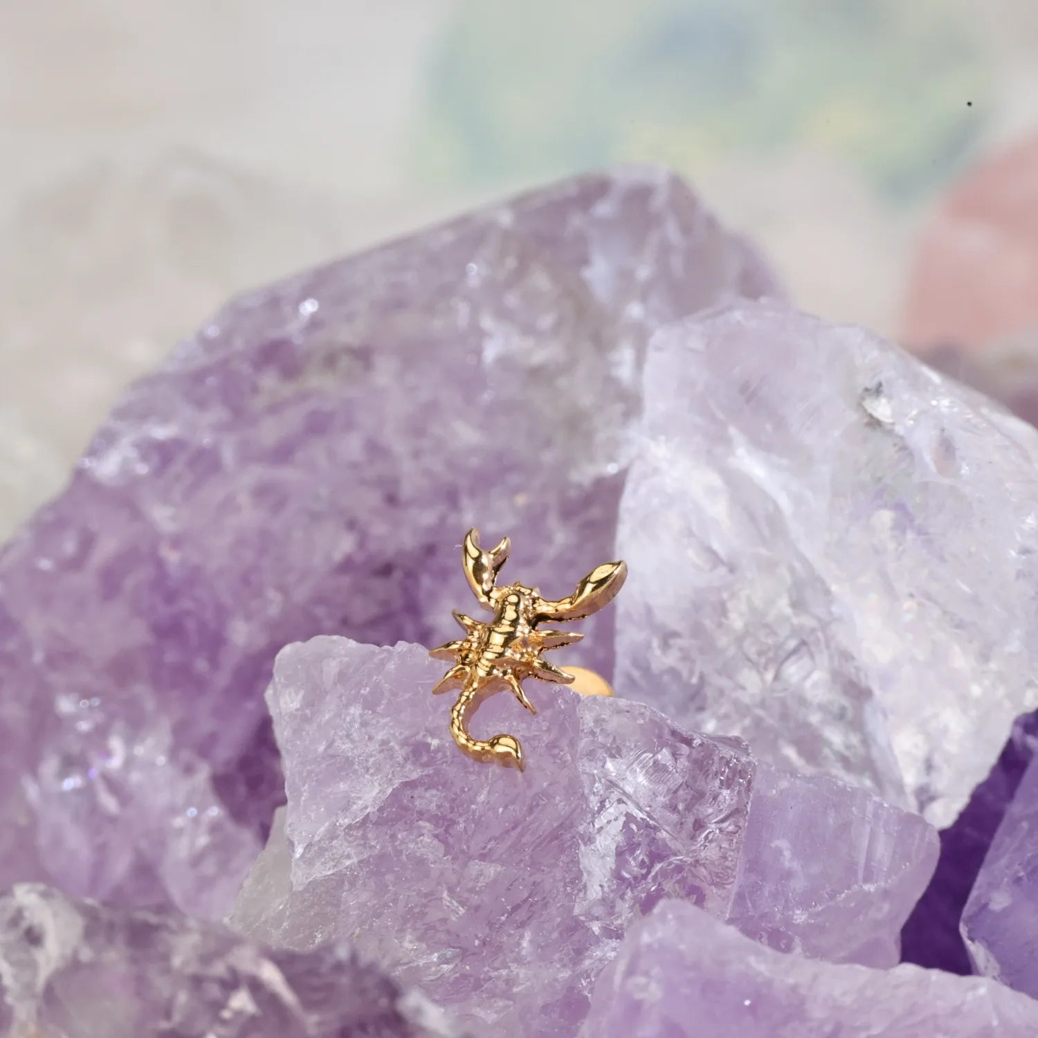 Titanium Queen Scorpion Flat Back Stud