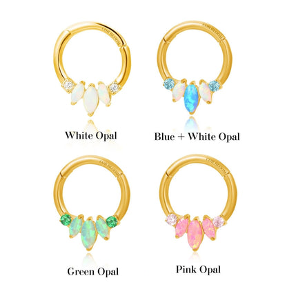 Trio White Opal Marquise Clicker