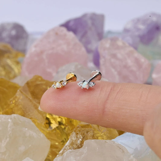 Hera Opal Labret Piercing Stud
