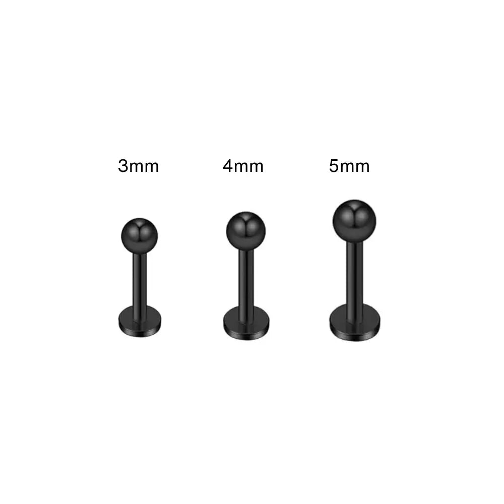 Titanium Essential Sphere Threaded Flat Back Stud