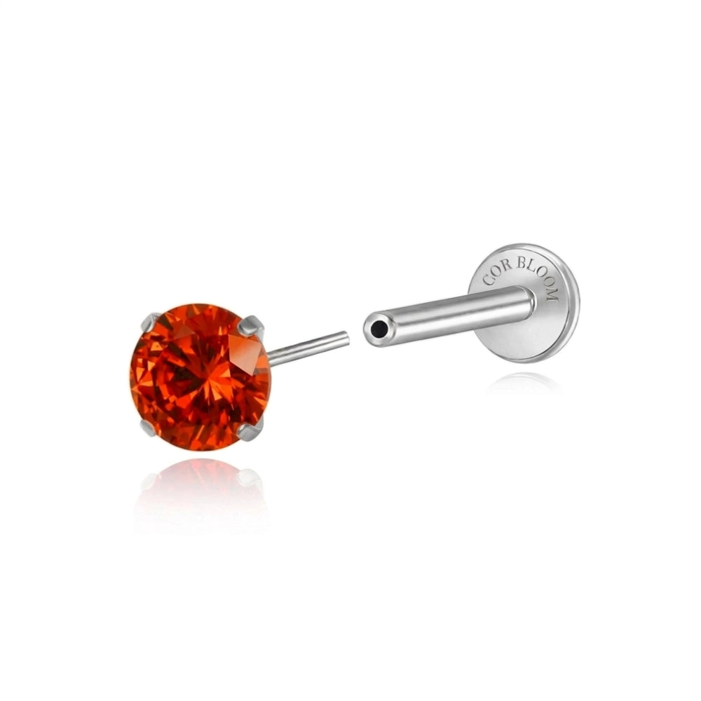 Titanium Multisize Orange Red Stud (Push Pin)