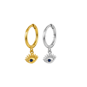 Nazar Eye Hoop Earrings