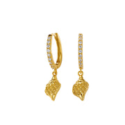 Summer Seashell Hoop Earring