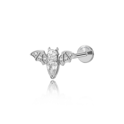 Titanium Crystal Bat Piercing Stud