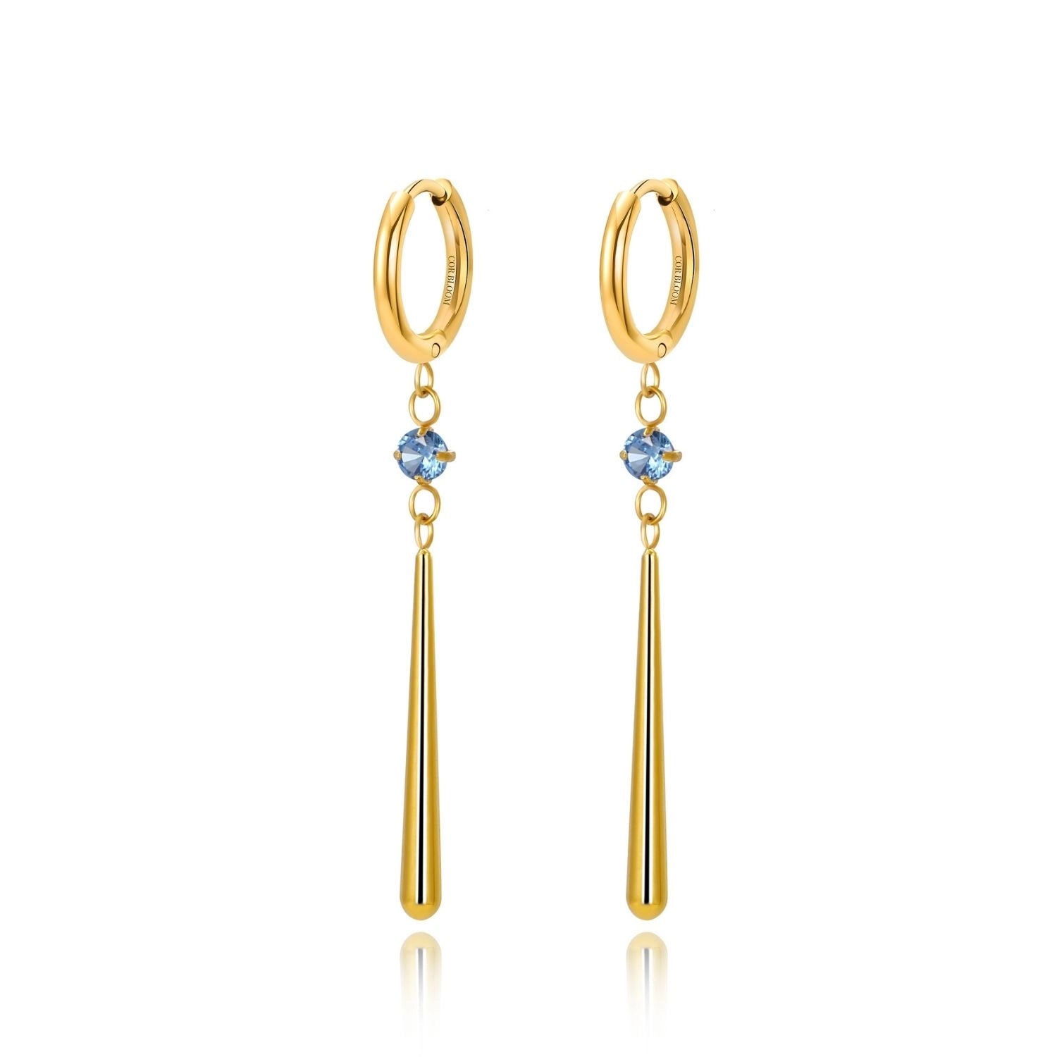 Titanium Zoro Hoop (20G) - Blue Sapphire