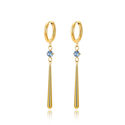 Titanium Zoro Hoop (20G) - Blue Sapphire