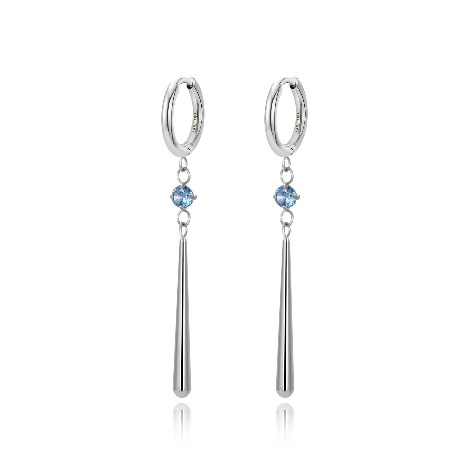 Titanium Zoro Hoop (20G) - Blue Sapphire