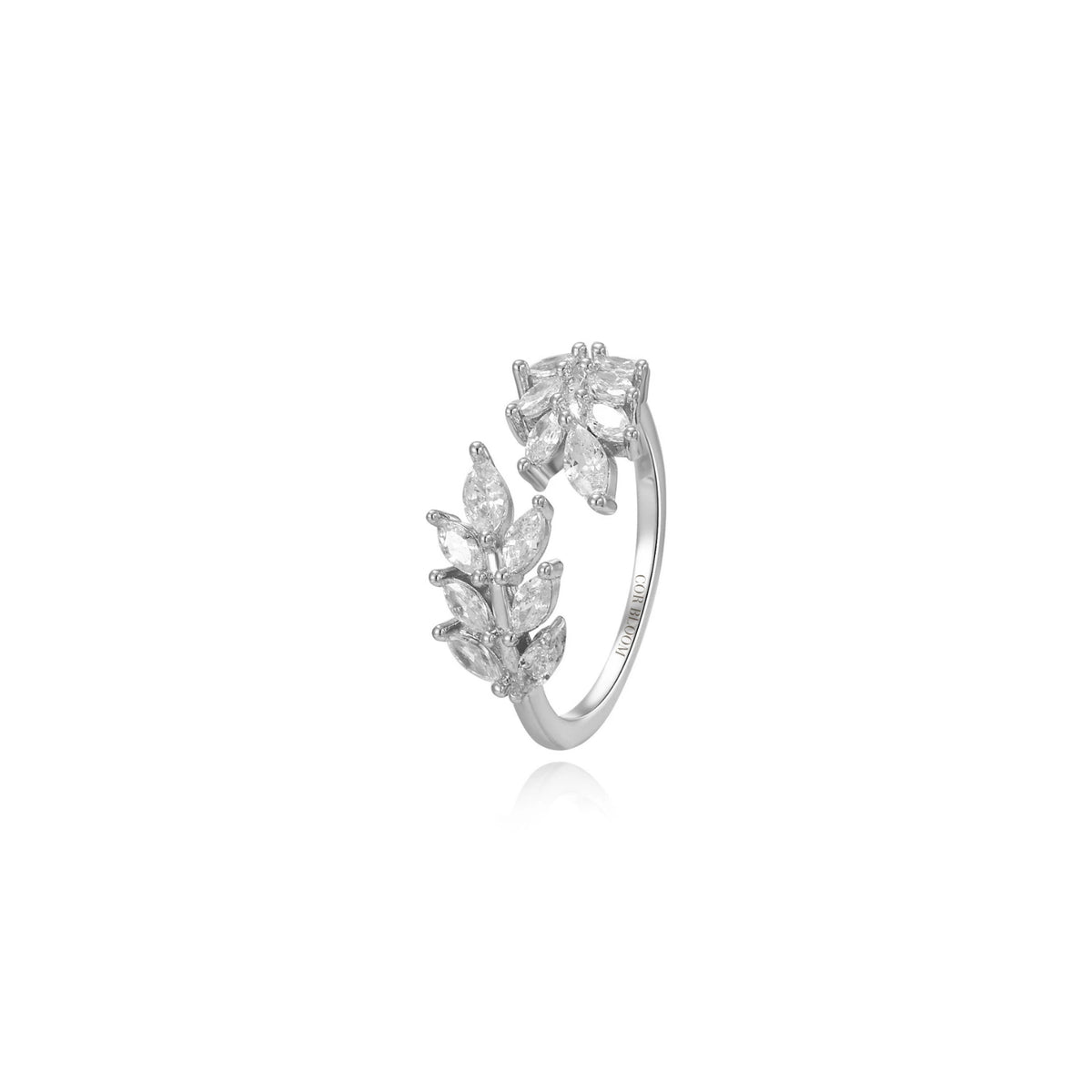 Diamond Blooming Leaf Ring